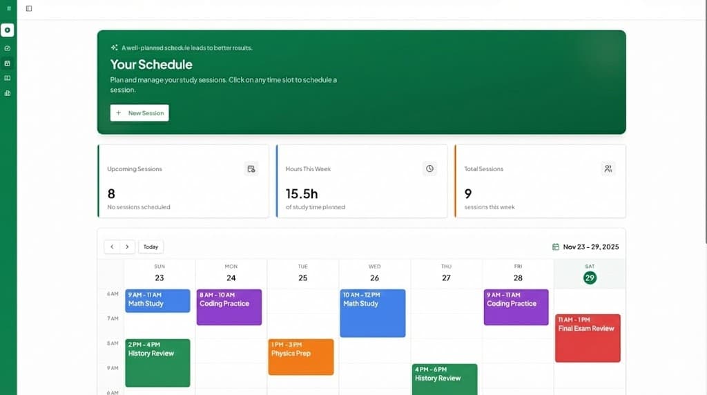 StudyAmí dashboard interface